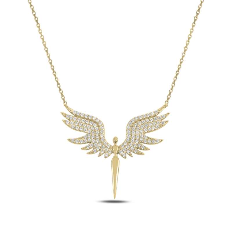 angel pendant necklace gold