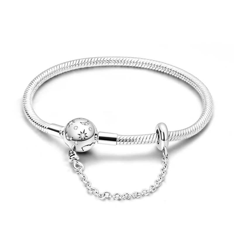 Snake Chain Bracelet - Star Engraved Clasp