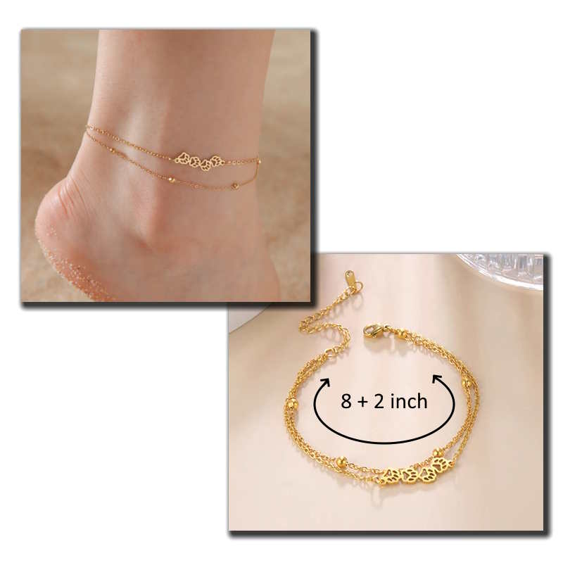 Ankle Bracelet for Women with Paw Charm