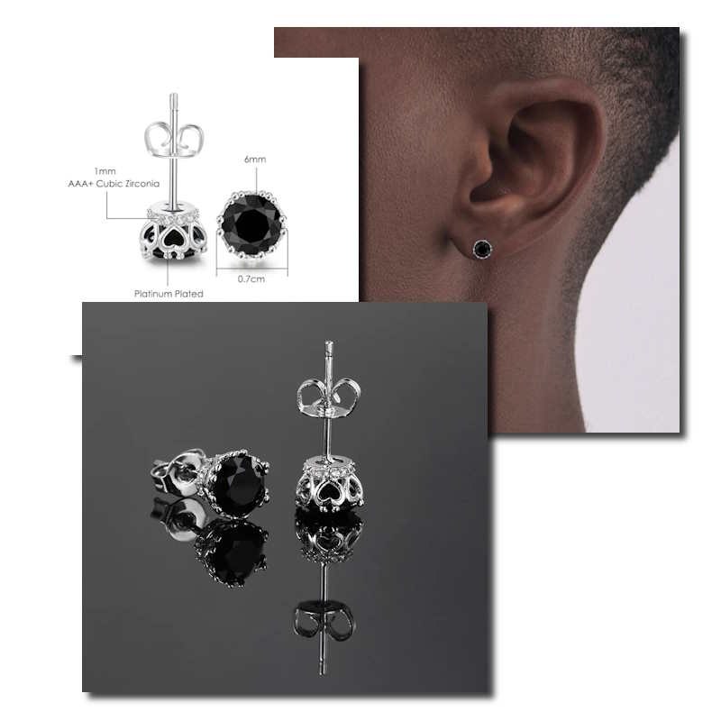 Urban Style Black Stud Earrings