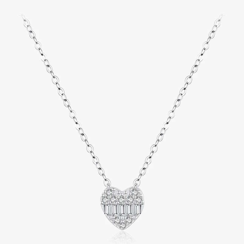 Silver Heart Pendant Necklace