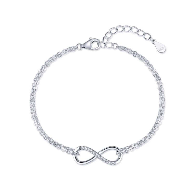 Minimalist Infinity Charm Chain Bracelet