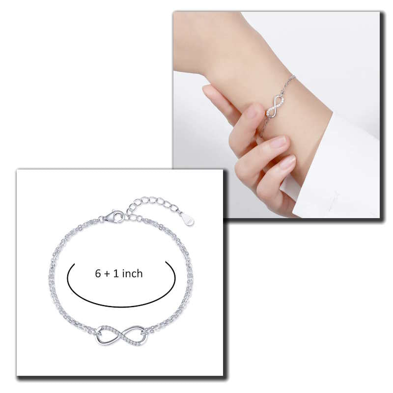 Minimalist Infinity Charm Chain Bracelet