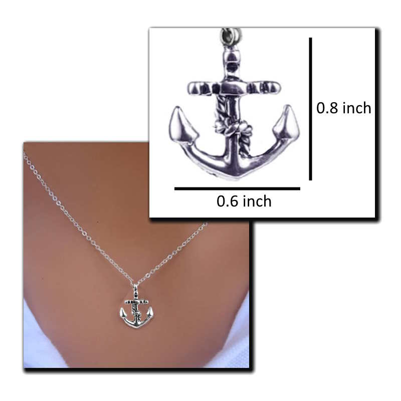 ladies anchor necklace