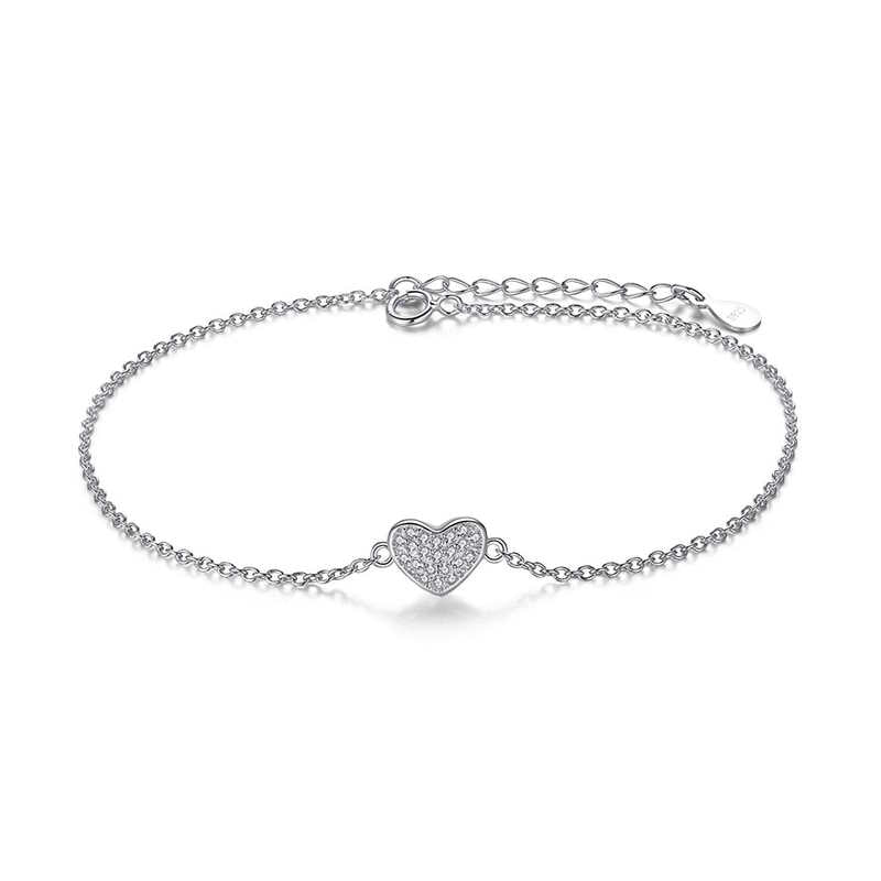 Sterling silver heart bracelet