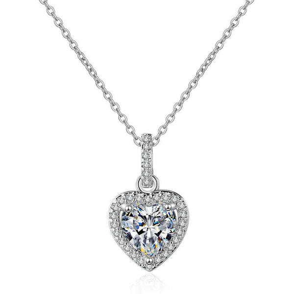 Swarovski crystals deals heart pendant on sterling silver chain 18 inches