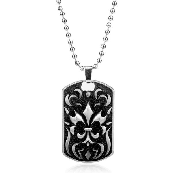 Cool Necklaces for Men - Stainless Steel Iris Pendant