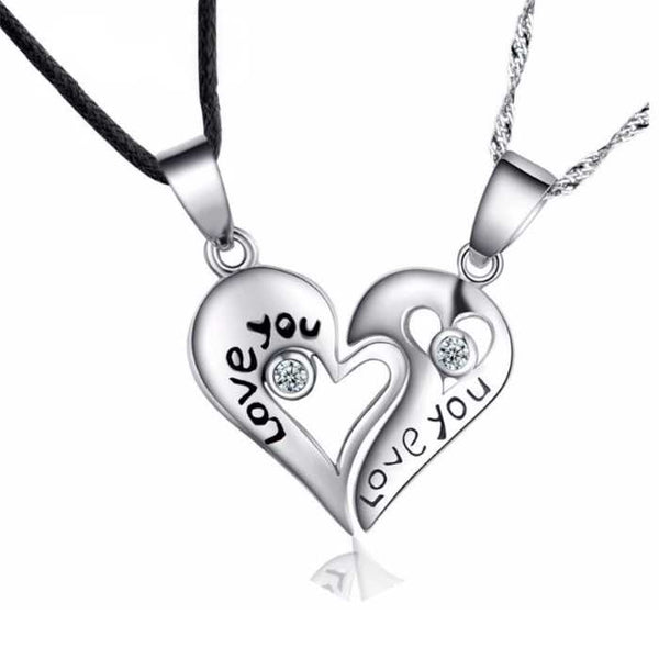 vinutha store I Love You Pendant, BROKEN HEART LOCKET,Valentine Special  Bicolor I Love You Heart in Heart Couple Duo Pendant Silver Golden Locket  Sterling Silver Stainless Steel Price in India - Buy
