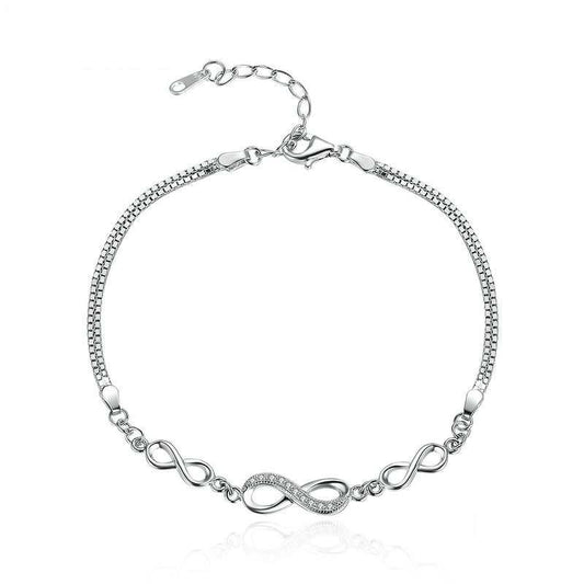 infinity silver charm bracelet, bangle bracelets, sterling silver bracelets